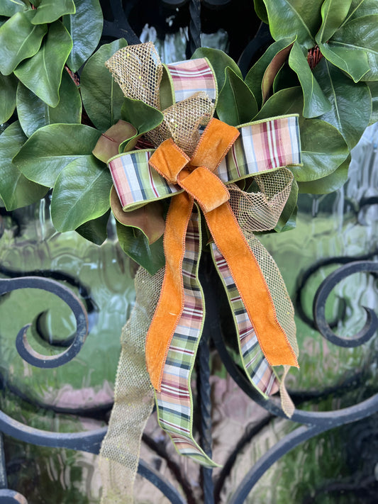 Evergreen Plaid Bow